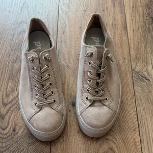 Paul Green Hadley Champagne Metallic Suede Slip-On Sneakers - UK 6 / US 8.5